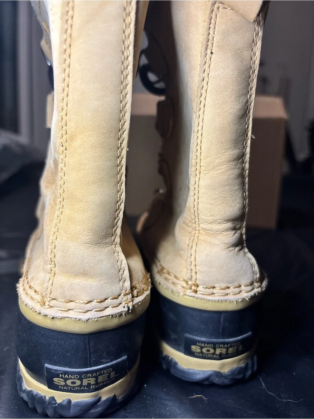 Sorel Tan & Black Winter Lace-Up Boots